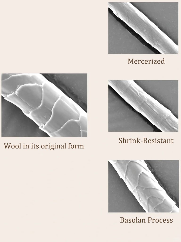 Different states of wool under different processes