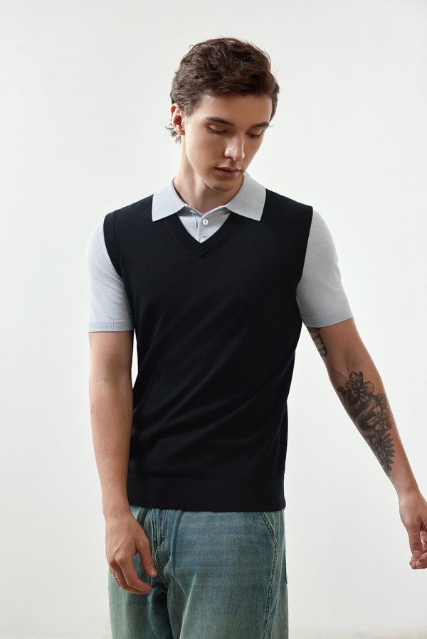 V-neck sweater vest