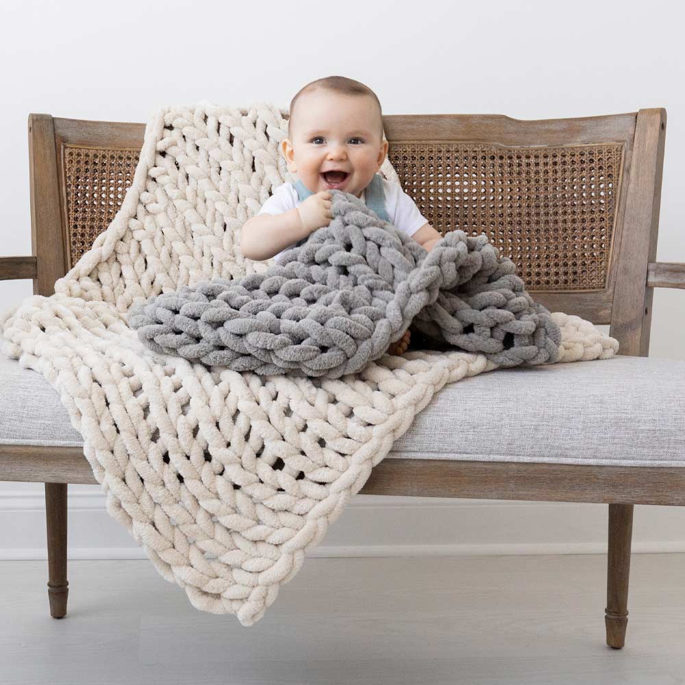 Chunky wool Knit blanket