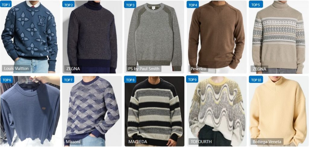 Top 10 men's sweater fashion trend