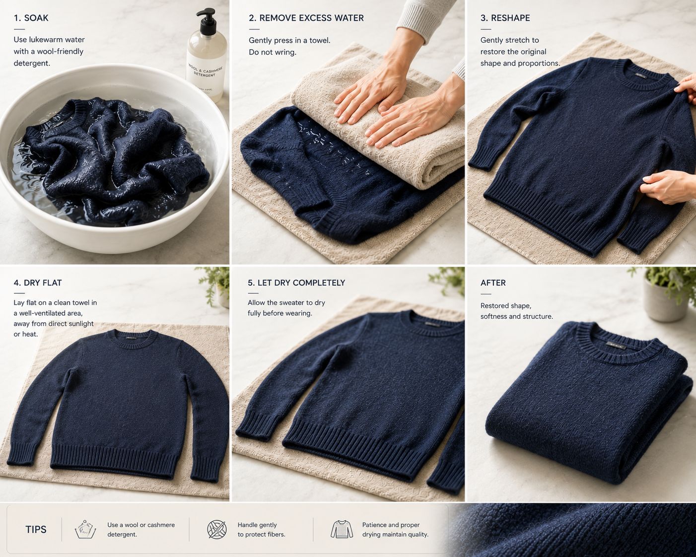 Reshaping a shrunken wool sweater