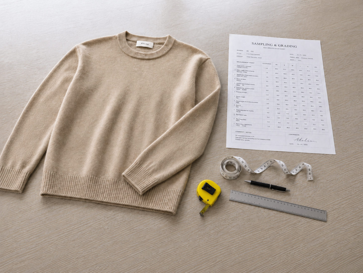 Premium merino wool knitwear sampling and size grading service — HD Merino OEM manufacturer