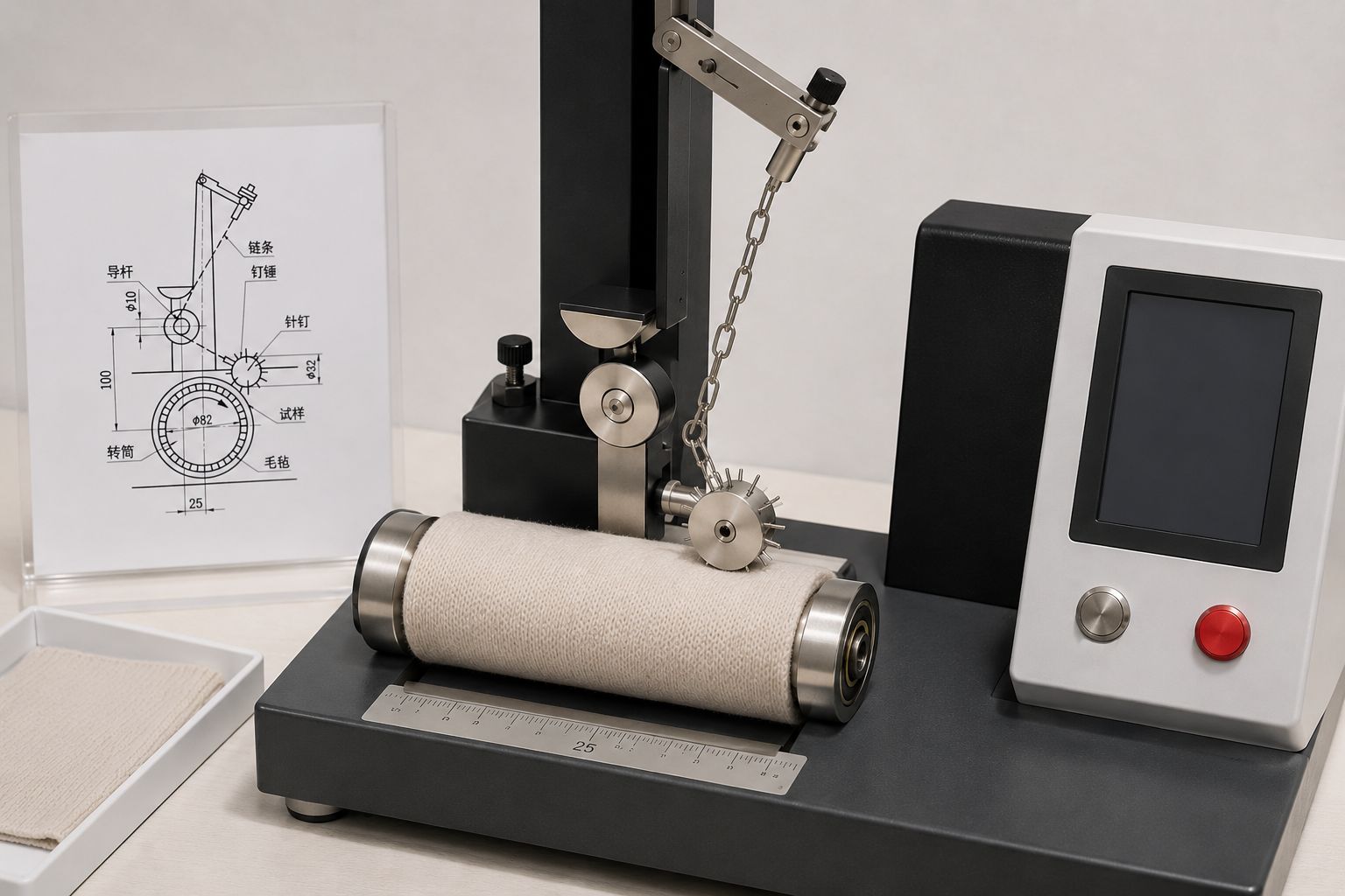Wool sweater snag resistance testing