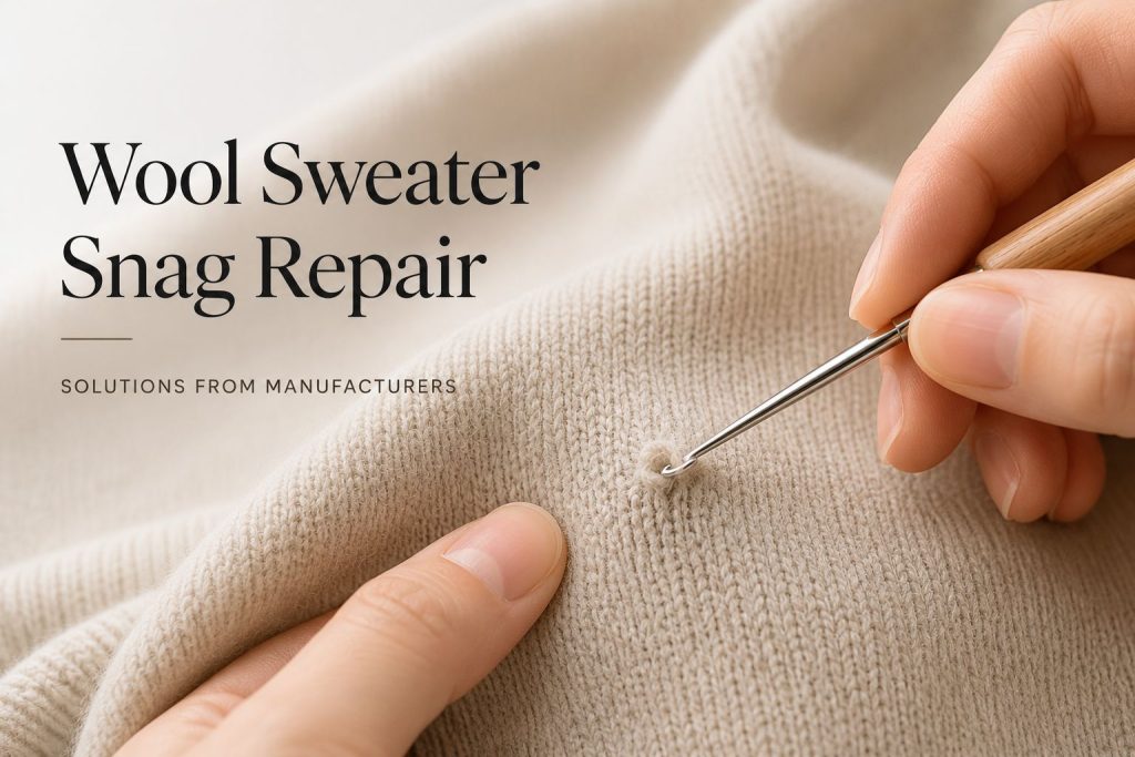how to fix snag in wool sweater