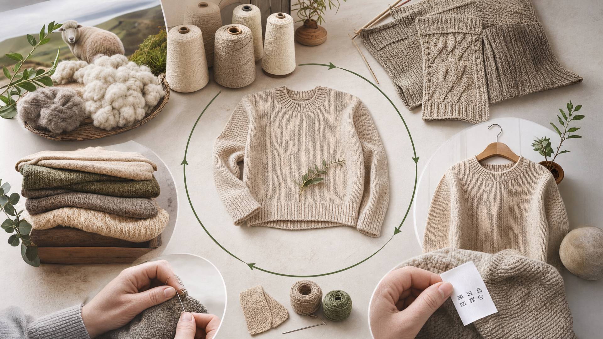 Sustainable knitwear lifecycle from yarn sourcing to long-term wear